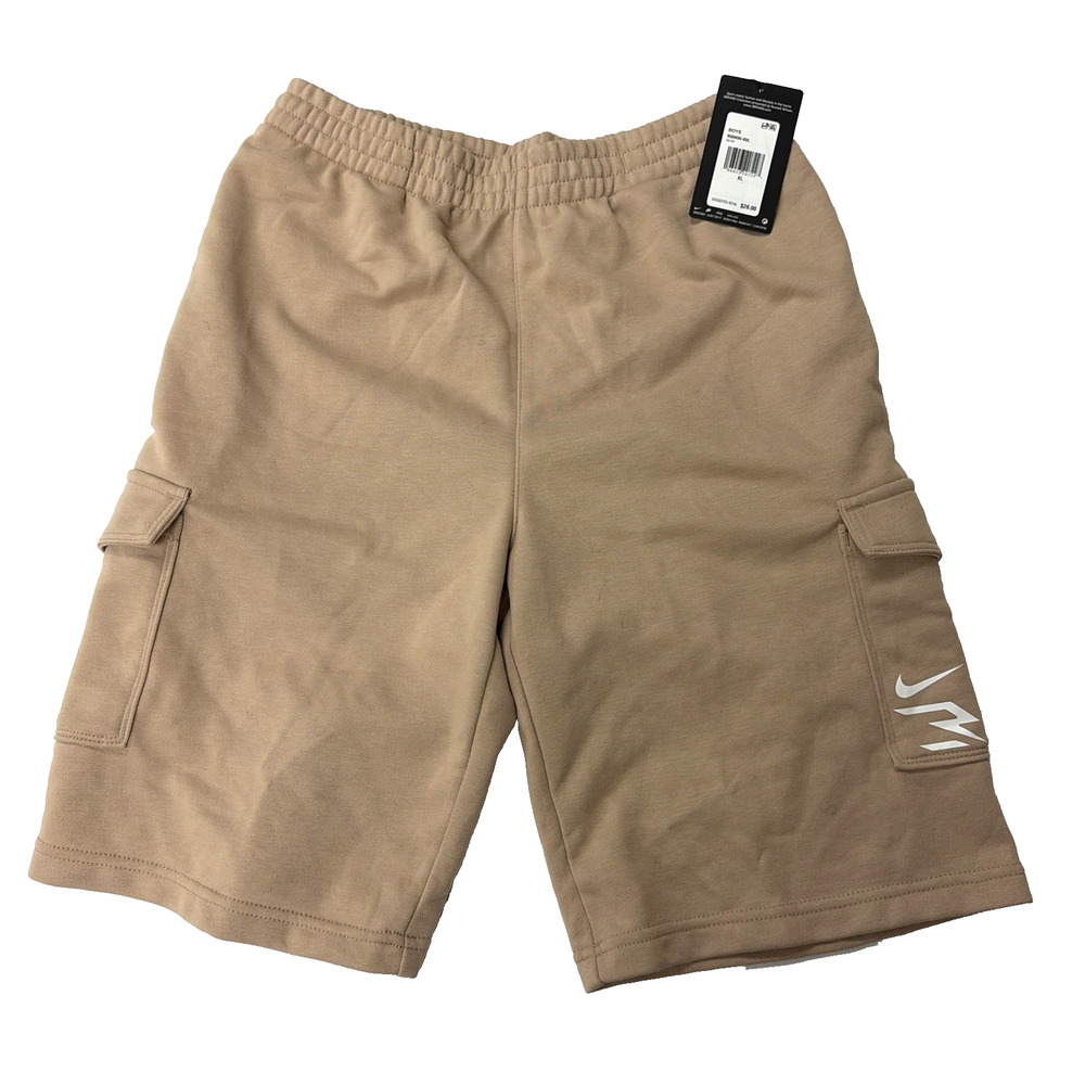 Nike 3Brand Boys XL Shorts Tan Hemp Colored NEW